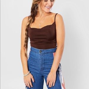 Free people cowl neck bodysuit